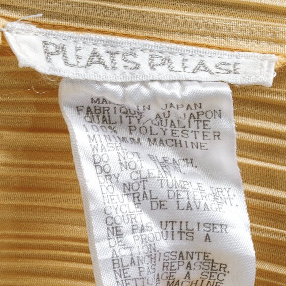 Issey Miyake Pleats Please Yellow Gold Blazer, - Picture 7 of 8